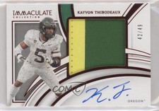 2022 Panini Immaculate Collegiate Ruby 42/49 Kayvon Thibodeaux Patch Auto 0c6