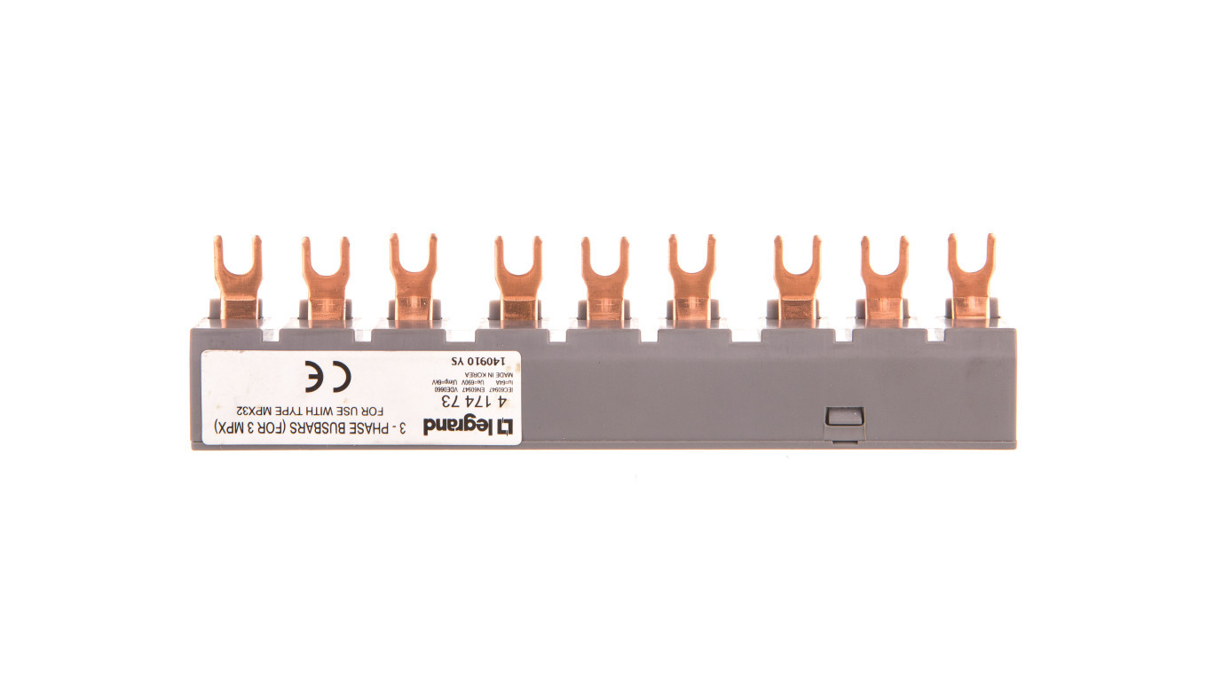 63A busbar for 3 MPX3 circuit breakers 32S 32MA 32H 417473 /T2UK