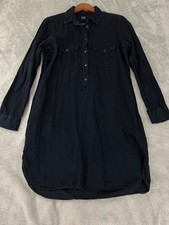 GAP Denim Shirt Dress Small Black Wash 2018