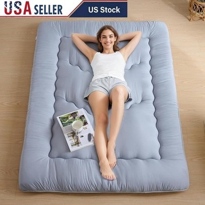 Japanese Floor Mattress Futon Portable Washable Roll Up Space Saving Bed New