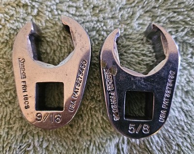 SnapOn 3/8'' Dr Crowfoot Flank Drive Flare Nut (2) FRM180S-FRM200S