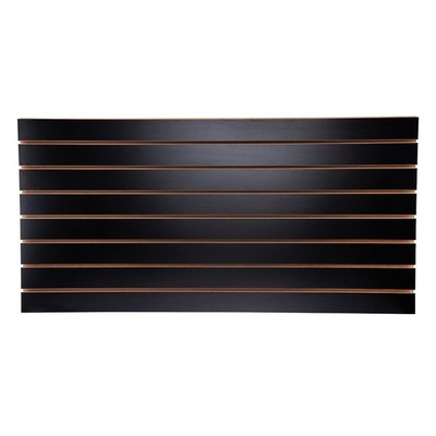 SSWBasics 4 ft x 2 ft Horizontal Black Slatwall Panels for Wall 24H x 48L -