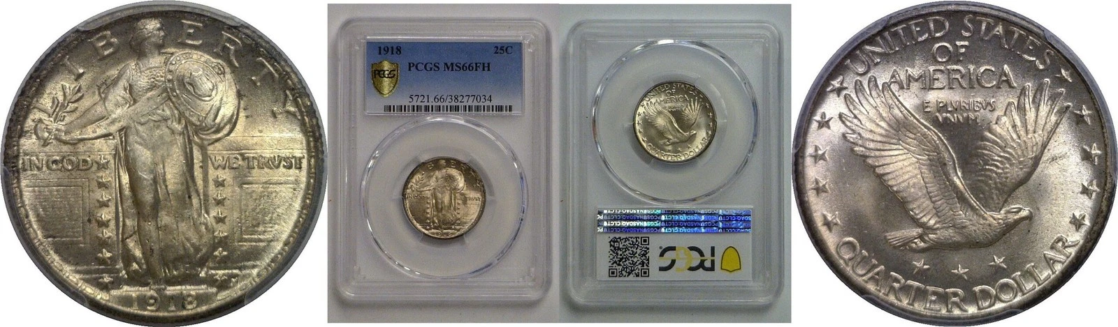 1918 Standing Liberty Quarter   PCGS MS-66 FH