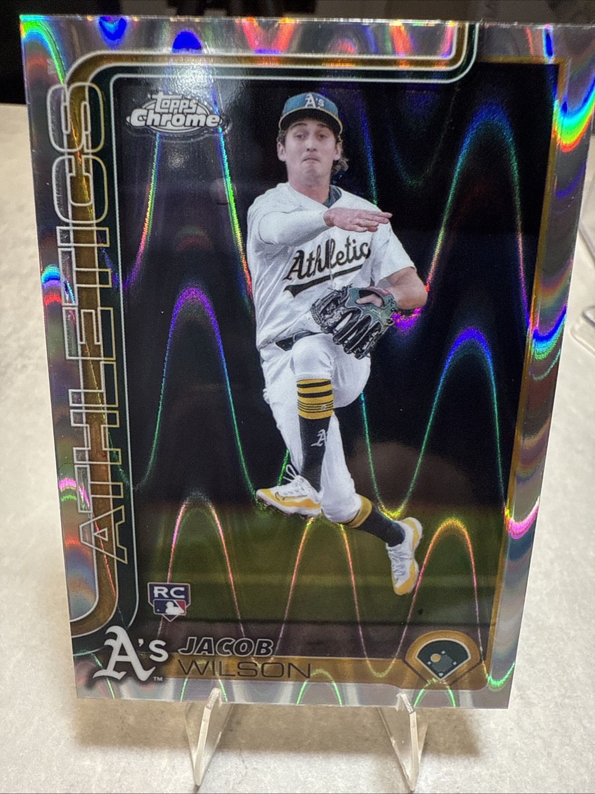 2025 Topps Chrome #96 Jacob Wilson RayWave Refractor