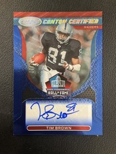 2022 Panini Certified #CCS-TB Tim Brown Canton Signatures Blue Etch /15