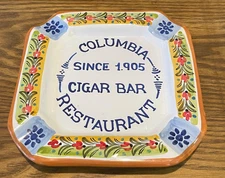 Ceramic Cigar Ashtray Columbia Restaurant Since 1905 Cigar Bar. 8"