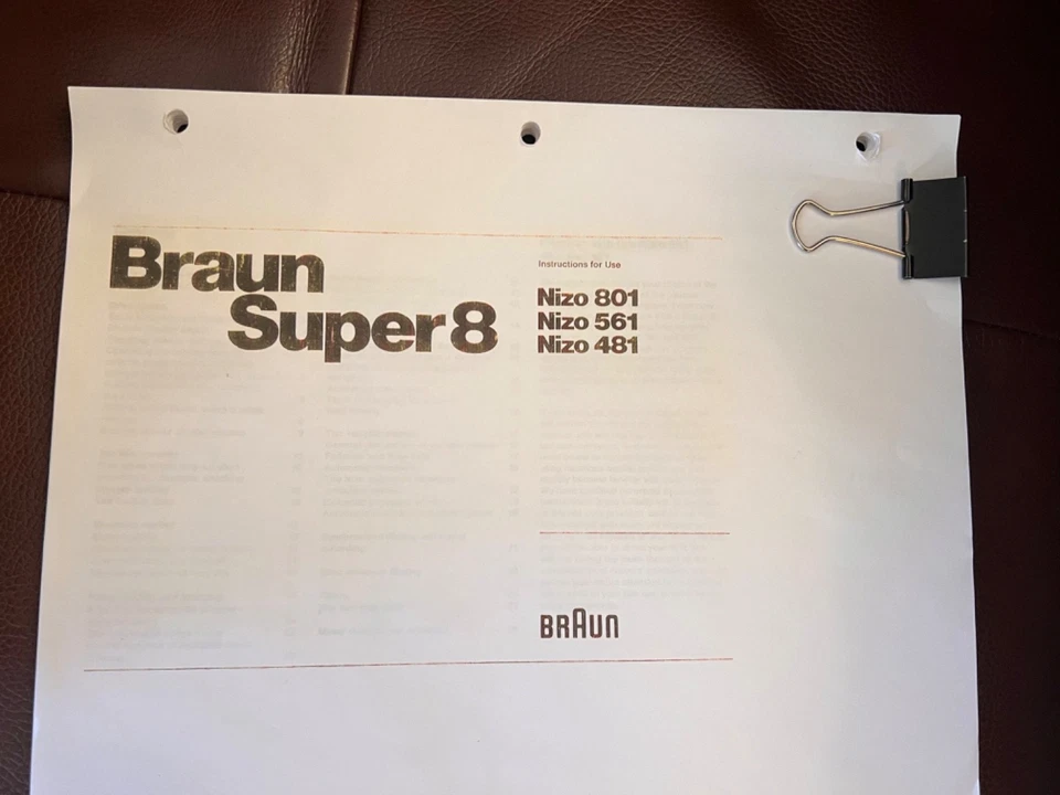  Cámara Braun Nizo 561 macro super 8 mm película funcionando probada Foto 2 de 4