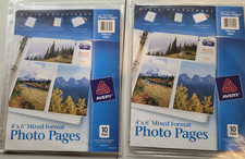 Clear Mixed Format Photo Pages for 3 Ring Binder, Holds 4" x 6" 20 protectors