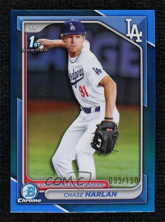 2024 Bowman Draft Chrome Blue Refractor 95/150 Chase Harlan #BDC-96 11qd