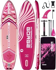 11'x34 Ultra Wide Paddleboard, Inflatable SUP 420lb Capacity for All Skill, S...