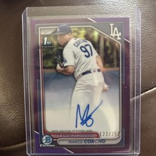 2024 Bowman Chrome - Prospect Auto Marco Corcho #CPA-MC Purple Refractor /250 RC