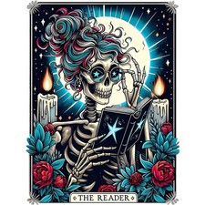 Skull Diamond Art Kits for Adults, Reader Diamond Painting Kit for Adults Beginn