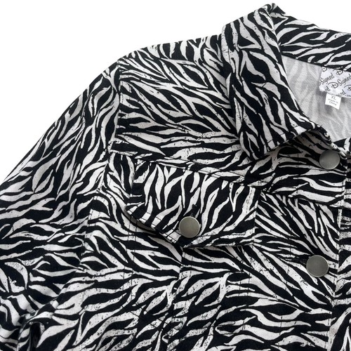 Disney D-Signed Girl’s XL Black White, Zebra Print Button Cotton Jacket #L865JC1 - Picture 7 of 19