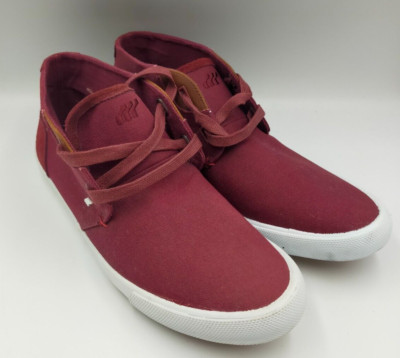 NEU Boxfresh Roter Textil Sneaker Gr 43 Herrenschuh mid high