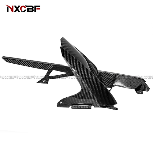 2022-2024 BMW S1000R 100% Carbon Fiber Rear Hugger With Chain Guard Fairing - Imagen 1 de 6