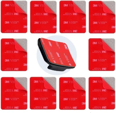 3M VHB Pads, Self Adhesive For SJCAM, GoPro, Dashcam, Nextbase, 40x30mm, 10 Pads