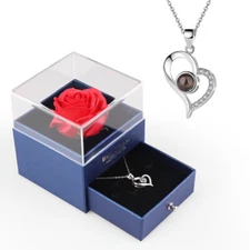Valentine's Day Jewelry Gift Birthday Gift Projection Pendant Necklace UK