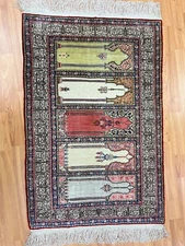 2'1" x 3'1" New Turkish Hereke Oriental Rug - 500 KPSI - Hand Made - 100% Silk