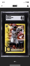 2022 Bowman Yellow Rodolfo Castro RC Pirates /75 Sgc 8