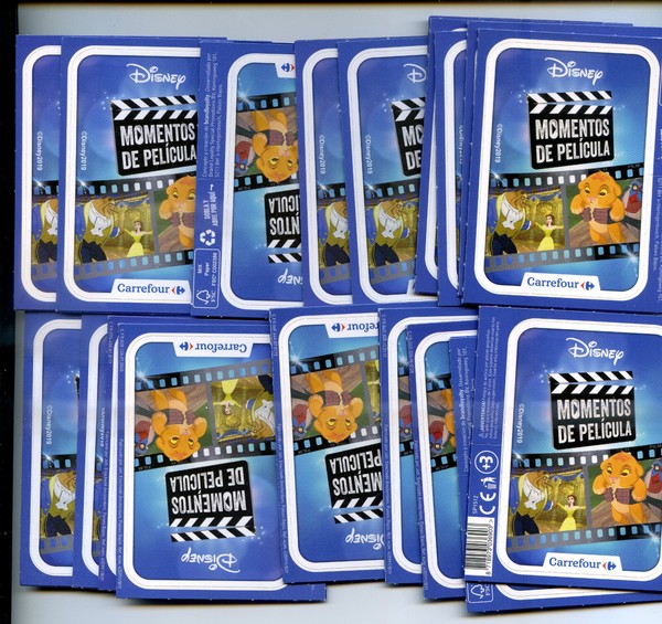 15003_LOTE DE 19 SOBRES SIN ABRIR  © DISNEY MOMENTOS DE PELICULA 2019 CARREFOUR