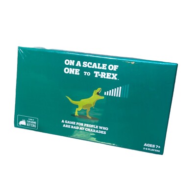 Party Card Game ''On a Scale of One to T-Rex'' Ages 7+ by Exploding Kittens Sealed