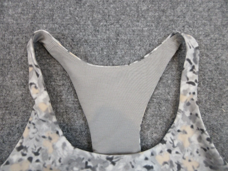 Sujetador deportivo Lululemon Top Speed Fleur plateado para mujer 6 gris atlético activo damas Foto 2 de 4