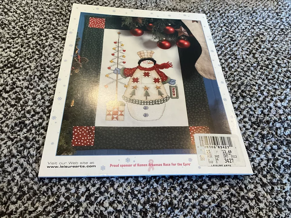 Leisure Arts FROSTY FOLKS Cross-Stitch Pattern Leaflet Book #3427 Sandi G. Evans - Image 2 of 3
