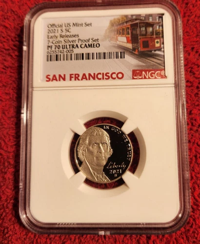 2021 s proof Jefferson nickel NGC PF 70 Ultra Cameo Early Releases