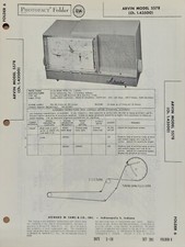 SAMS PHOTOFACT SERVICE MANUAL 393-6 ARVIN RADIO 5578 1.43500