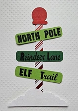 North Pole Title. Scrapbook, Card Making Paper Piecing