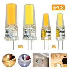 5PCS G4 LED 12V AC/DC COB Light 3W 6W High Quality LED G4 COB Lamp Bulbs US SHIP