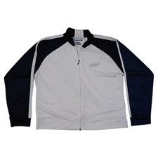 Reebok Full Zip Track Jacket Women's XL White Blue Vented Athleisure Running Gym