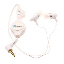 Retractable Earphones Wired Headphones Handsfree Mic Headset for Cell Phones