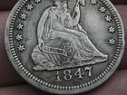 1847-P Seated Liberty Quarter — photo from another recent sale