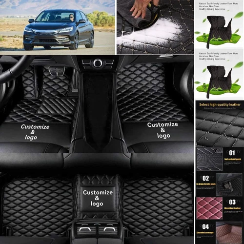 For Honda Accord Car Floor Mats Luxury Liners Leather Waterproof Carpet Non-slip - Bild 13 von 35