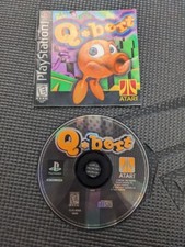 Sony Playstation 1 PS1 PSX Qbert RESURFACED DISC and Manual