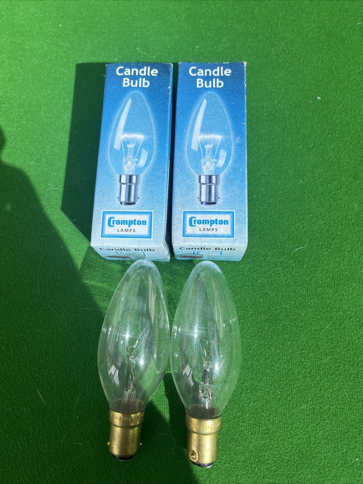 2 x 60W Clear Candle Light Bulbs Small Fitting eBay