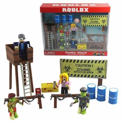 Cute Roblox Zombie Attack Toy Pvc Action Figures Playset Toy In Box Kids Gift Ebay - zombie attack codes roblox