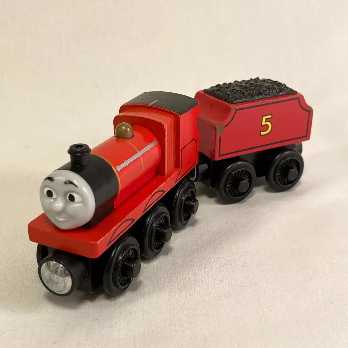 Thomas The Train James 5 with Tender Wooden Railway Tank Engine