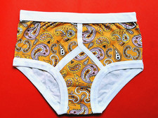 Men’s Y Front Briefs Retro 1 Design Top Quality Cotton Opening Fly Vintage Look