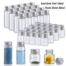 Mini glass bottle with aluminum screw cap small can empty glass bottle 5ml-30ml