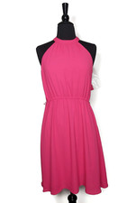 Ann Taylor LOFT Halter A-Line Sleeveless Tied Waist Knee Length Dress Size 4