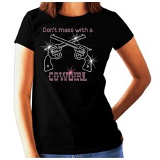 Cowgirl Rhinestone Ladies t shirt - Country Line Dancing  - Any Size 6-24
