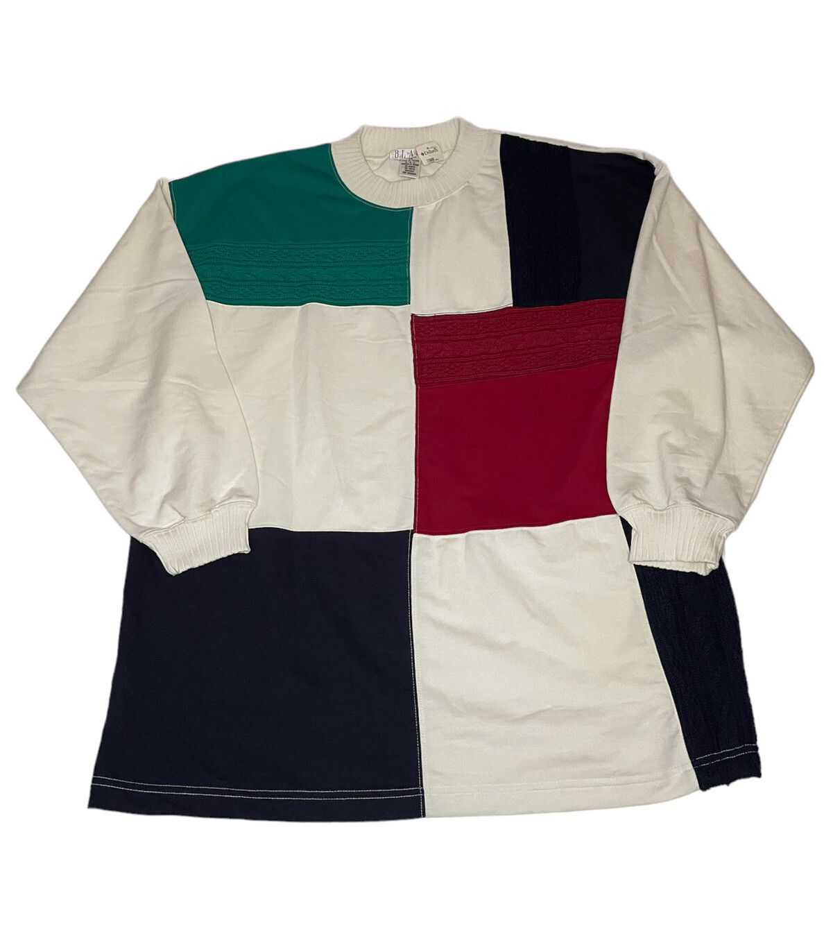 Vtg NWT Womens Blast Patchwork Pullover Sweater P… - image 1