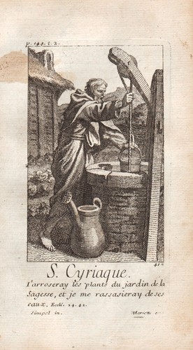 Portrait XVIIIe Saint Cyriaque Anachorète en Palestine Corinthe - Imagen 2 de 6