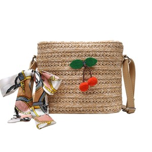 small straw shoulder bag