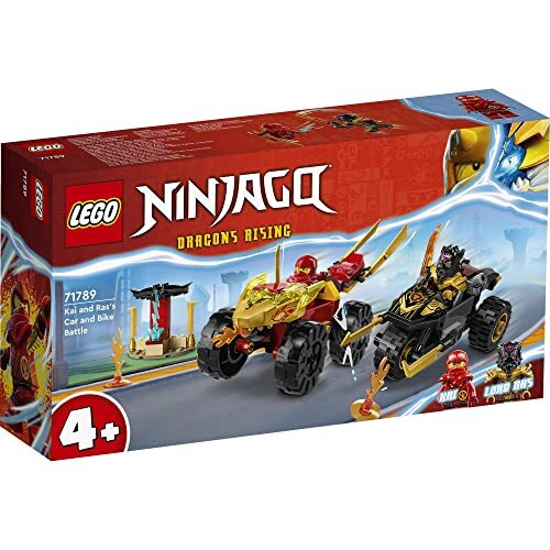 LEGO 71789 NINJAGO Kai and Ras's Car And Bike Battle Set, Ninja