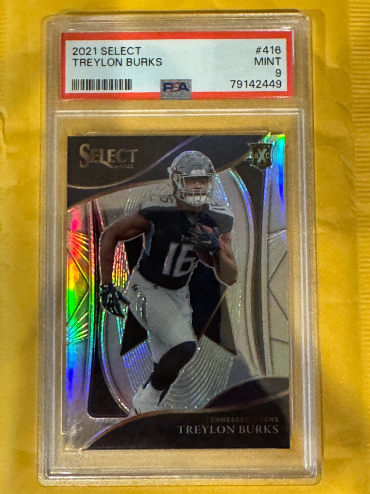 2021 Select Treylon Burks XRC Prizm PSA 9 Mint Silver Tennessee Titans RC