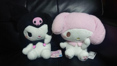 My Melody & Kuromi Face Covering Big Plush set of 2 Japan New | eBay