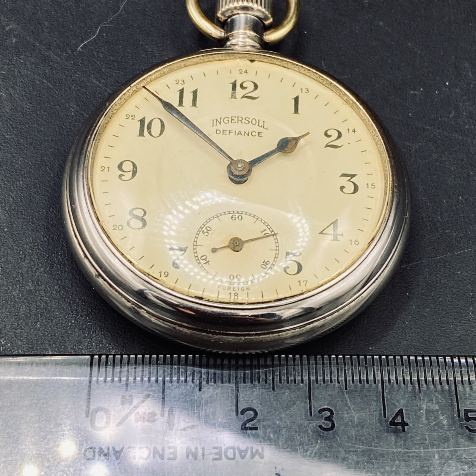 INGERSOLL DEFIANCE POCKET WATCH Working Practical Everyday Top Winder